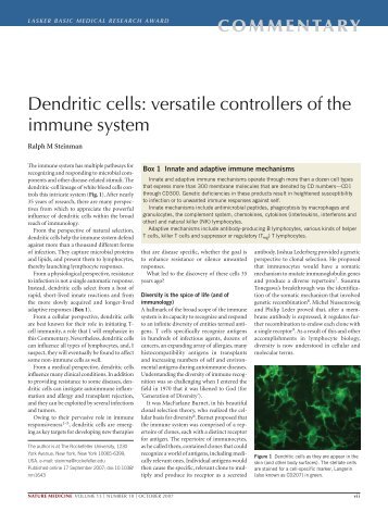 Dendritic cells: versatile controllers of the immune system