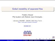 Global instability of separated flow - Jean-Christophe Robinet