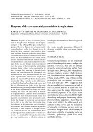 Response of three ornamental perennials to drought stress