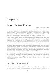Chapter 7 Error Control Coding - Communication Systems
