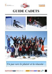 Guide Cadets - Ski Valais