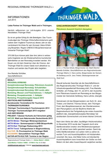 Newsletter des Regionalverbundes - Ausgabe 7 ... - Thüringer Wald