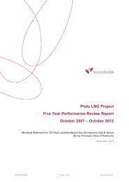 Pluto LNG Project Five Year Performance Review ... - Woodside