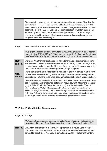 Neuer Lohnausweis (NLA) - HÃ¤ufige Fragen und Antworten (FAQ)