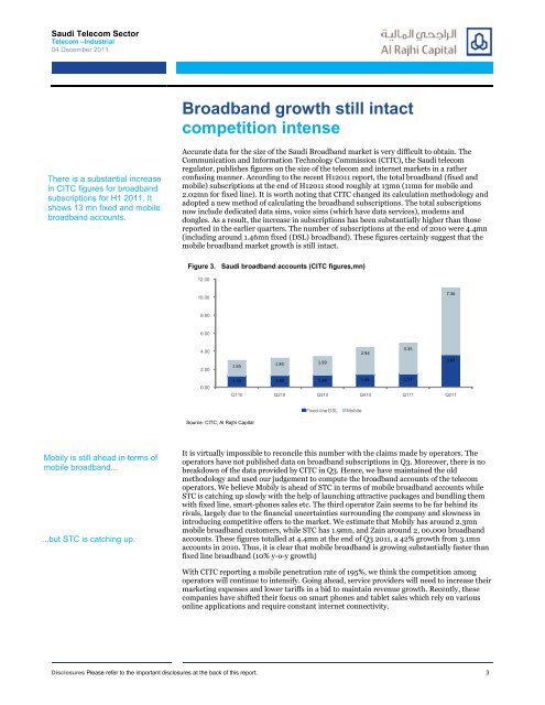 Saudi Telecoms Sector: Mobily still ahead