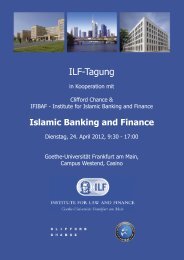 Programm - Institute for Islamic Banking and Finance
