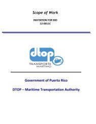 Scope of Work Government of Puerto Rico DTOP â Maritime ...