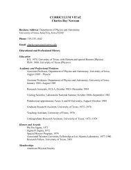 CURRICULUM VITAE Charles Ray Newsom - University of Iowa