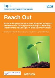 IAPT PWP Supervision Document: Reach Out - BABCP