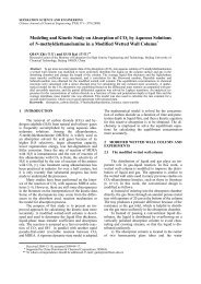 Modeling and Kinetic Study on Absorption of CO2 by Aqueous ...