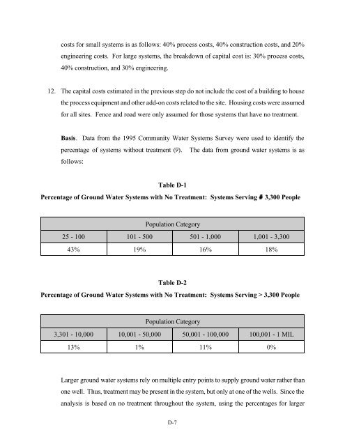 Technologies and Costs for Removal of Arsenic From Drinking Water