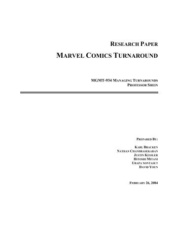 marvel comics turnaround - Turnaround Management Association