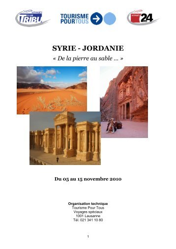 Programme Syrie-Jordanie pour 2010 - Tribune de GenÃ¨ve