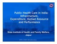 Public Health Care -Infrastructure ,HR and ... - SIHFW Rajasthan