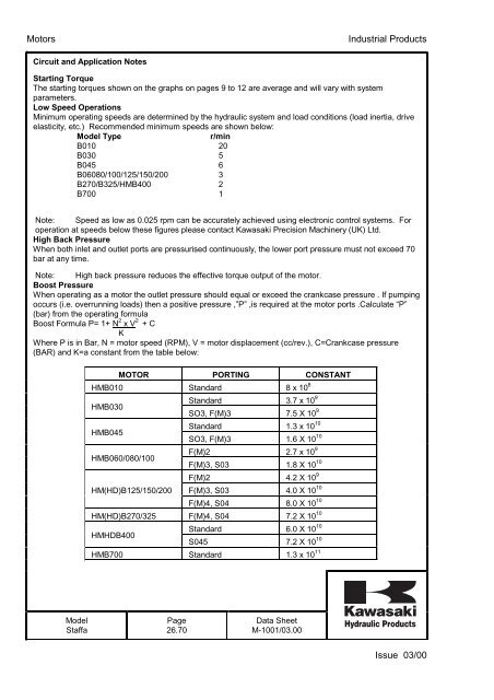 Staffa/Kawasaki Product info in Pdf format - Airline Hydraulics