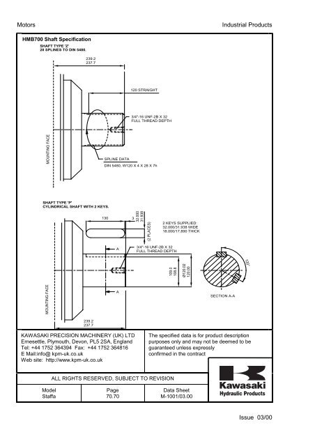 Staffa/Kawasaki Product info in Pdf format - Airline Hydraulics