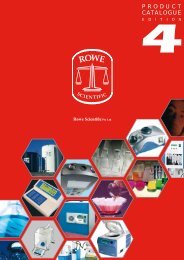 PRODUCT CATALOGUE - Rowe Scientific