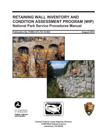 retaining wall inventory and condition assessment program (wip)