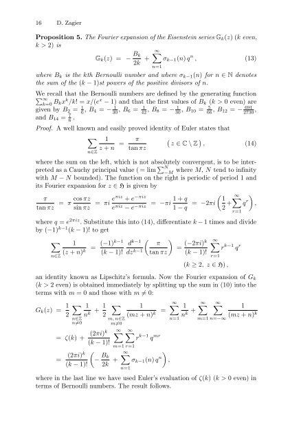 Elliptic Modular Forms and Their Applications - Up To