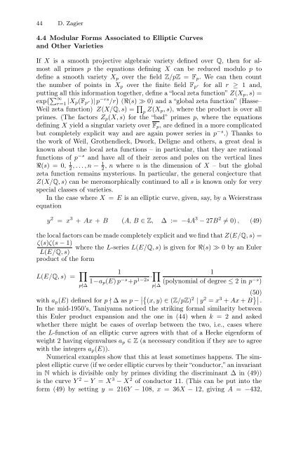 Elliptic Modular Forms and Their Applications - Up To