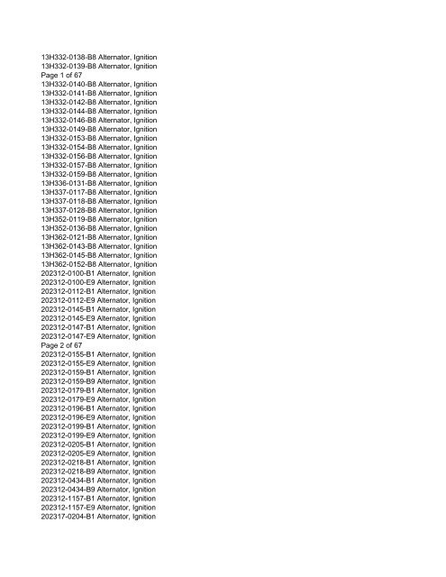 Engine Models that use regulator part number 797375.pdf