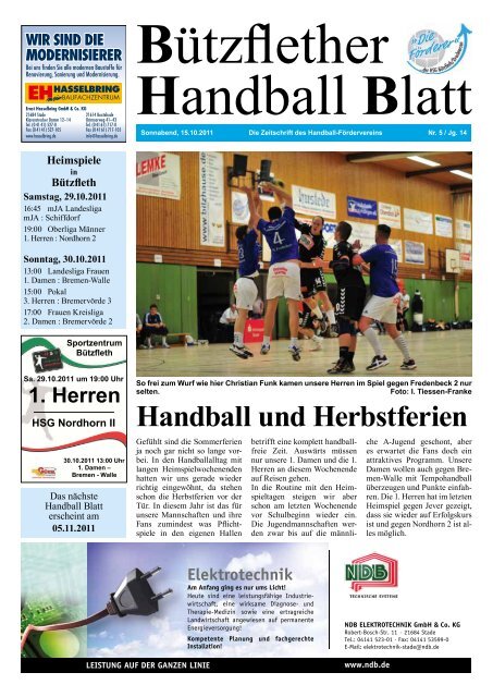 15.10.2011 - TuSV Bützfleth Handball