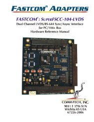 SuperFSCC-104-LVDS - Commtech-fastcom.com