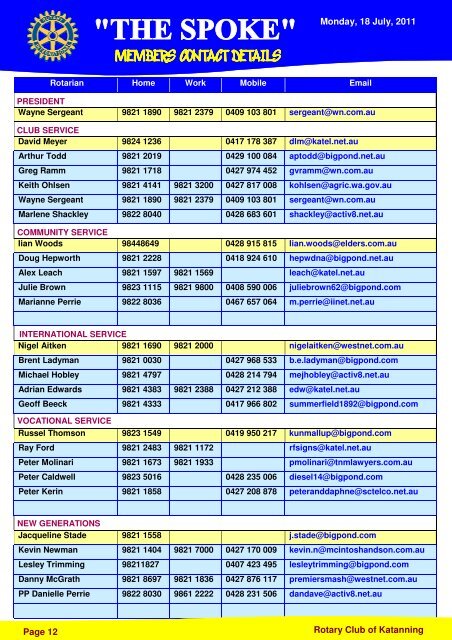 Vol 7-04-July 18 - Katanning Rotary Club