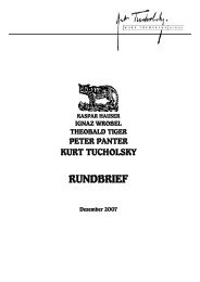 theobald tiger peter panter kurt tucholsky rundbrief - Kurt Tucholsky ...