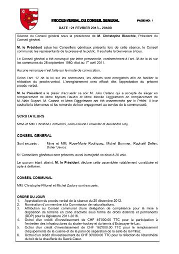 SCRUTATEURS CONSEIL GENERAL - Estavayer-le-Lac