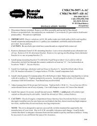 CMKC96-5057-A-AC Installation Instructions - Muncie Power Products