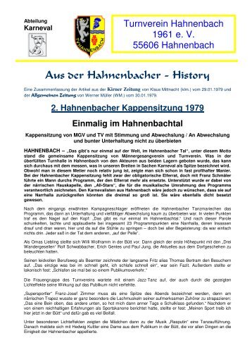 Karneval - Turnverein Hahnenbach 1961 e.V.