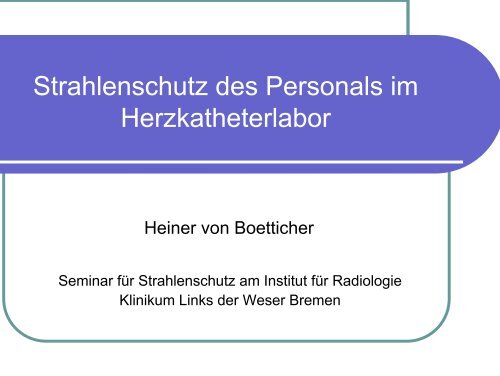 Strahlenschutz des Personals im Herzkatheterlabor