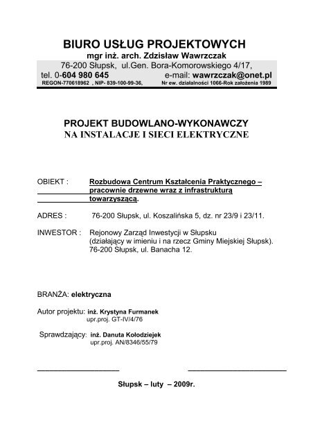CKP pbw projekt instalacji i sieci elektrycznych - rzislupsk.pl