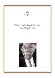 Literaire prijs Prins Alexander van BelgiÃ« 2012 - VVBAD