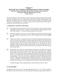 Bond and Note Valuation and Related Interest Rate Formulas