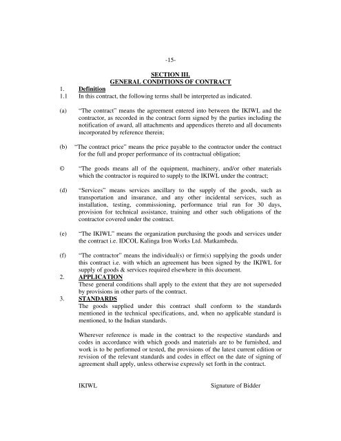 tender document for supply, installation, testing and commissioning ...