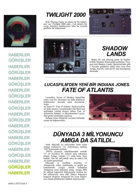 Amiga Dunyasi - Sayi 23 (Nisan 1992).pdf - Retro Dergi