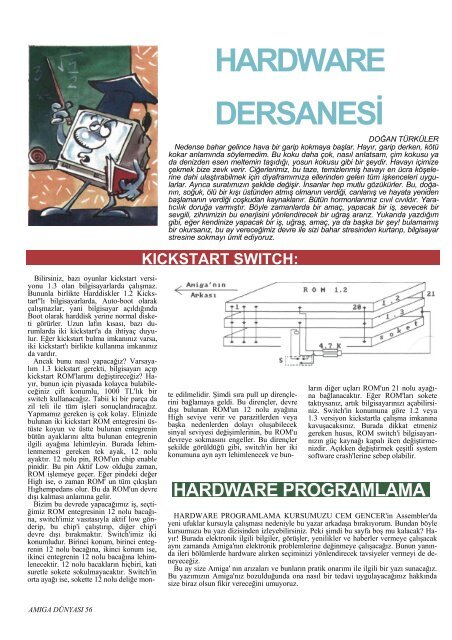 Amiga Dunyasi - Sayi 23 (Nisan 1992).pdf - Retro Dergi