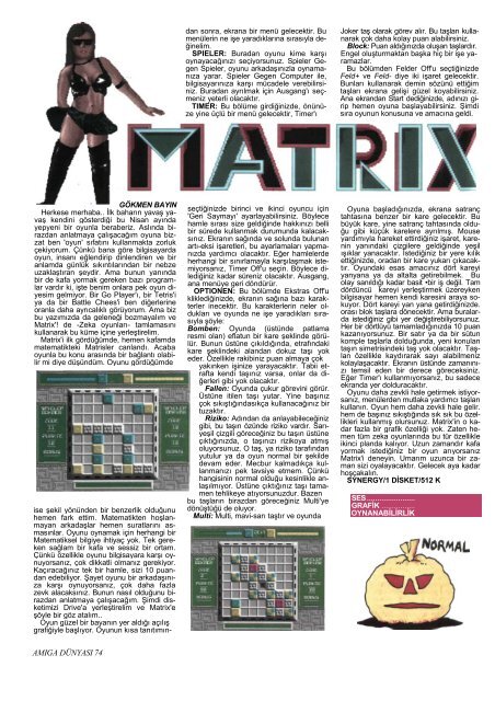 Amiga Dunyasi - Sayi 23 (Nisan 1992).pdf - Retro Dergi