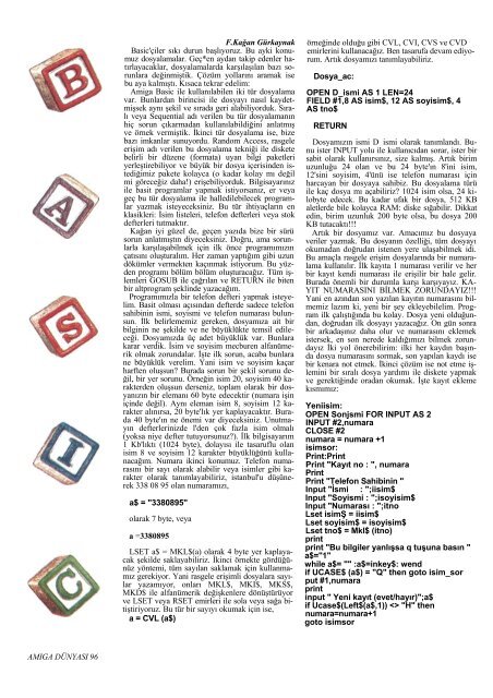 Amiga Dunyasi - Sayi 23 (Nisan 1992).pdf - Retro Dergi