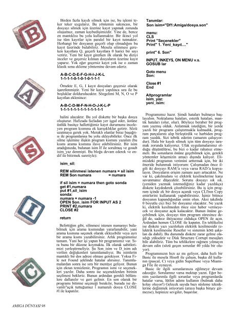 Amiga Dunyasi - Sayi 23 (Nisan 1992).pdf - Retro Dergi