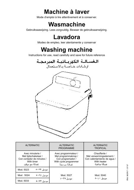 Machine Ã laver Wasmachine Lavadora Washing machine ... - Calor