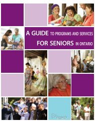Guide to Programs and Services for Seniors in Ontario