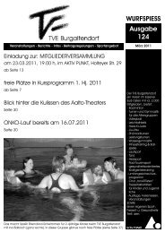 WURFSPIESS Ausgabe 124 - TVE Burgaltendorf