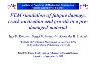 FEM simulation of fatigue damage, crack nucleation and growth in a ...