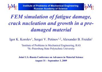 FEM simulation of fatigue damage, crack nucleation and growth in a ...