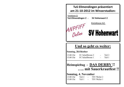 Anpfiff-Online 2012-10-21 - TuS-Hohenwart - TuS Ellmendingen