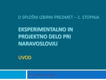 Eksperimentalno delo pri naravoslovju