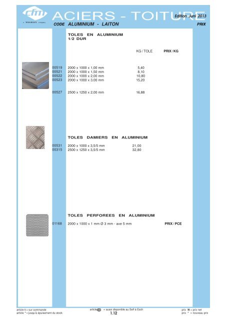 Catalogue Toiture et Métaux - Cfm